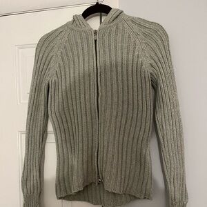 J. Crew women’s Light Green Zip-Up Sweater